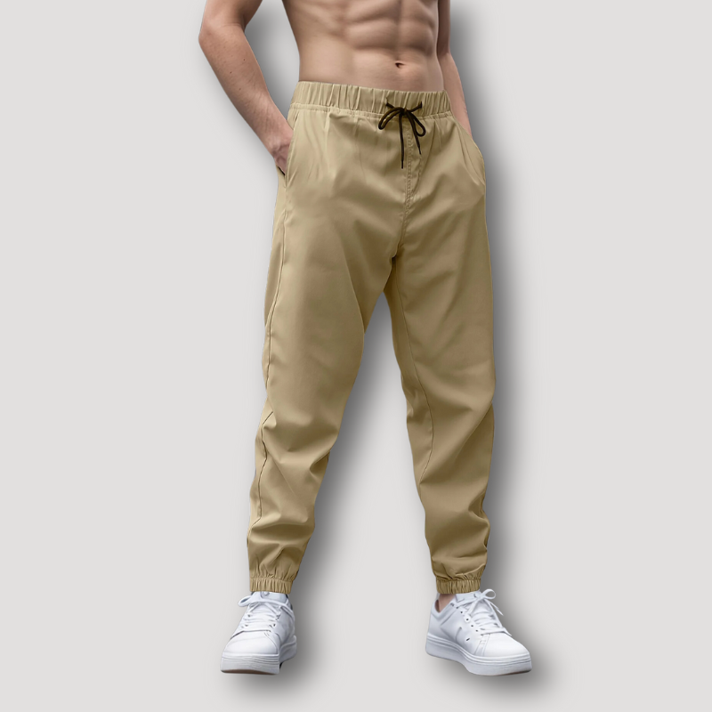 Black Drawstring Mens Jogger Pants