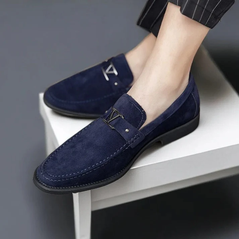 Suede Leather Loafers Valentino Shoes for Men