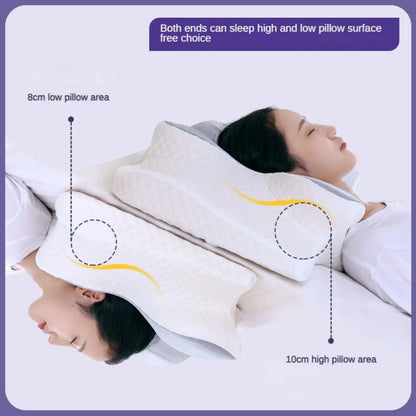 Ergonomic Contoured Butterfly Pillow - Memory Foam - Machine Washable