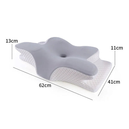 Ergonomic Contoured Butterfly Pillow - Memory Foam - Machine Washable
