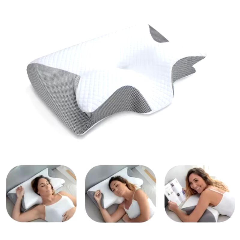 Ergonomic Pillow - Side, Back & Stomach Sleeper - Neck & Back Pain Relief