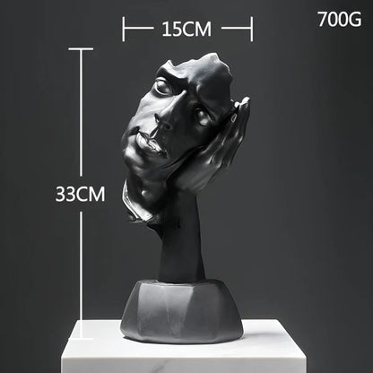 Face Image Art Abstract - Modern Sculpture - Premium Hard Material