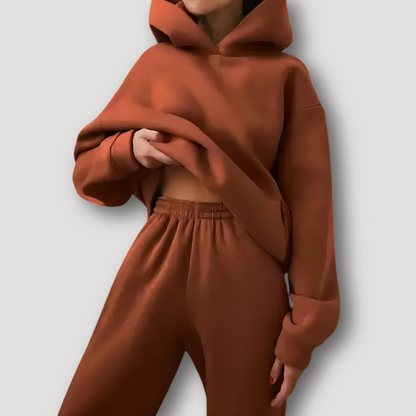 Hooded Sweatshirt Jogger Sweatpants Tracksuit Set