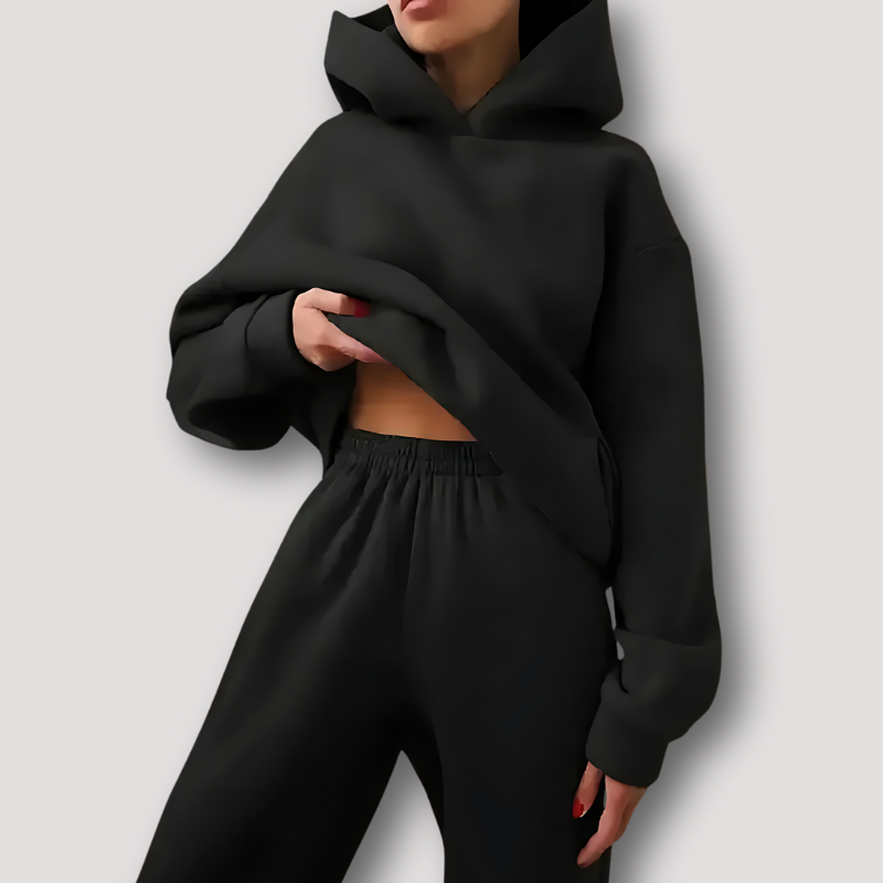 Hooded Sweatshirt Jogger Sweatpants Tracksuit Set