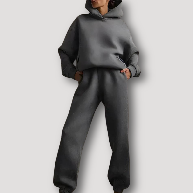 Hooded Sweatshirt Jogger Sweatpants Tracksuit Set