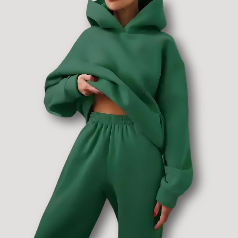 Hooded Sweatshirt Jogger Sweatpants Tracksuit Set