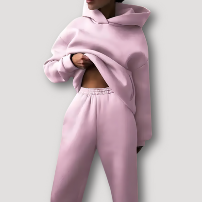 Hooded Sweatshirt Jogger Sweatpants Tracksuit Set