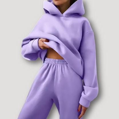 Hooded Sweatshirt Jogger Sweatpants Tracksuit Set