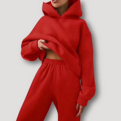 Hooded Sweatshirt Jogger Sweatpants Tracksuit Set