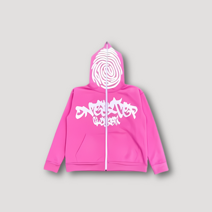 Finger Print Full Zip Hoodie