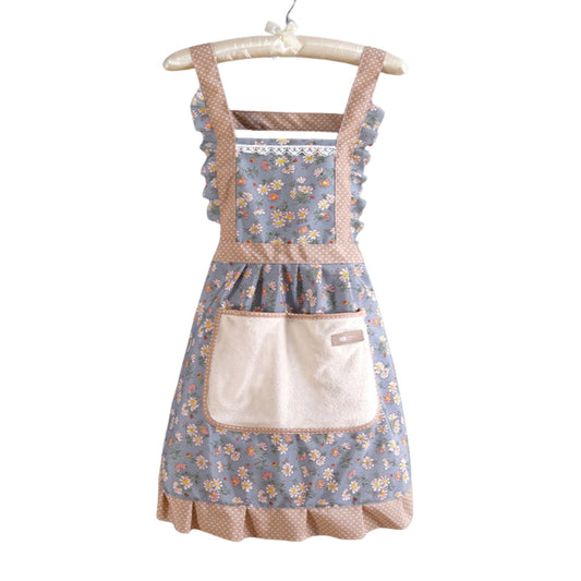 Floral Sweet Kitchen Apron - Waterproof - Vintage Design