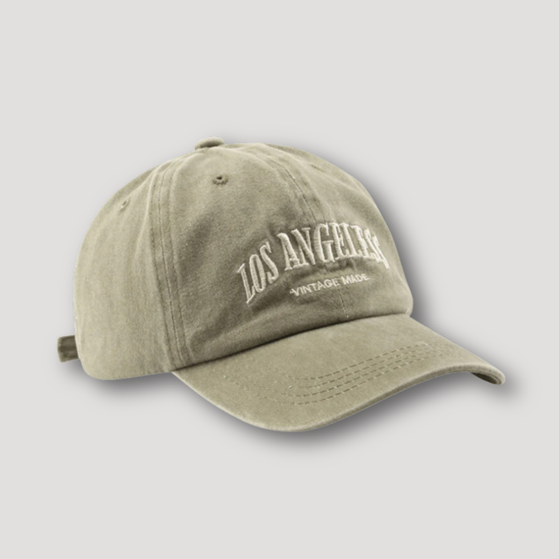 Retro Vintage 'LOS ANGELES' Washed Faded Baseball Cap