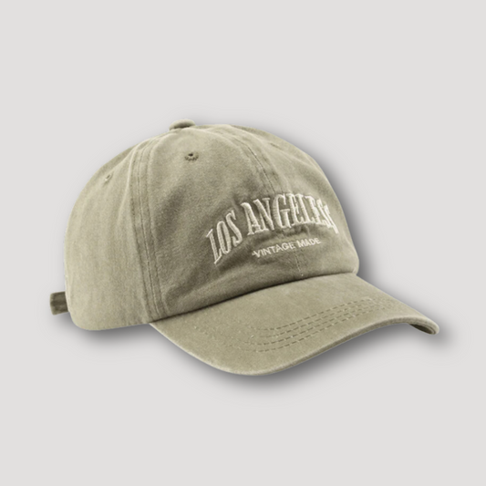 Retro Vintage 'LOS ANGELES' Washed Faded Baseball Cap