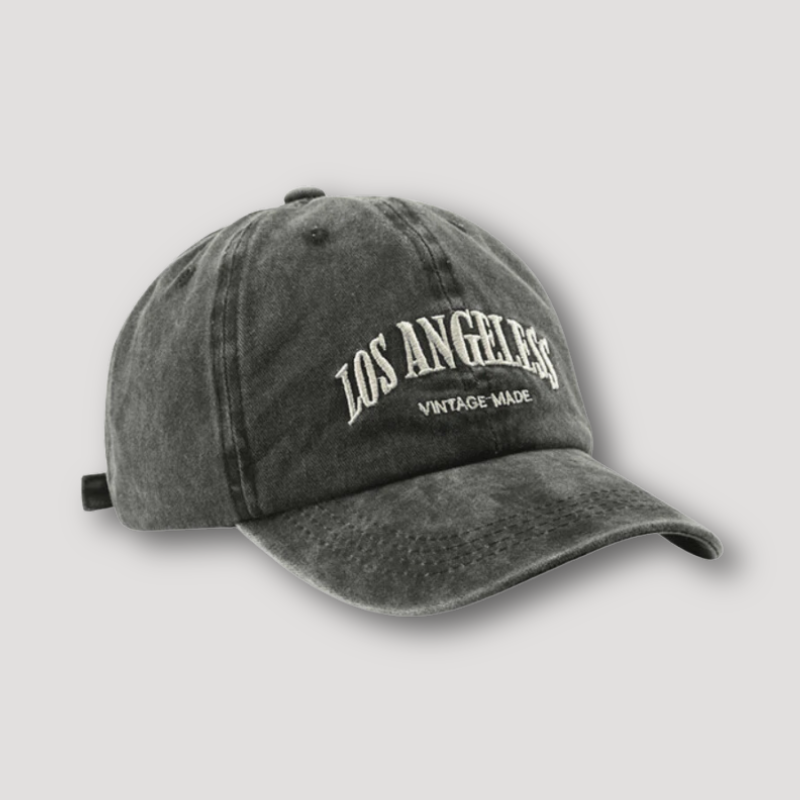 Retro Vintage 'LOS ANGELES' Washed Faded Baseball Cap