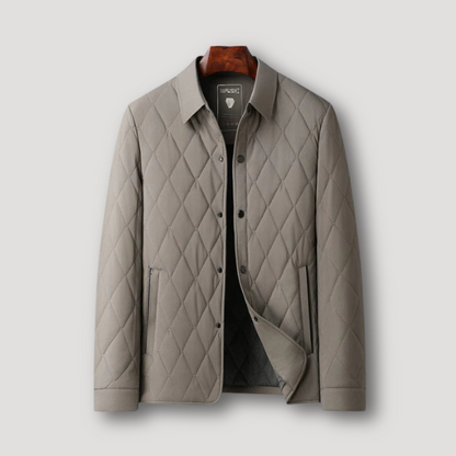 Buttoned Up Quilted Jacket for Men