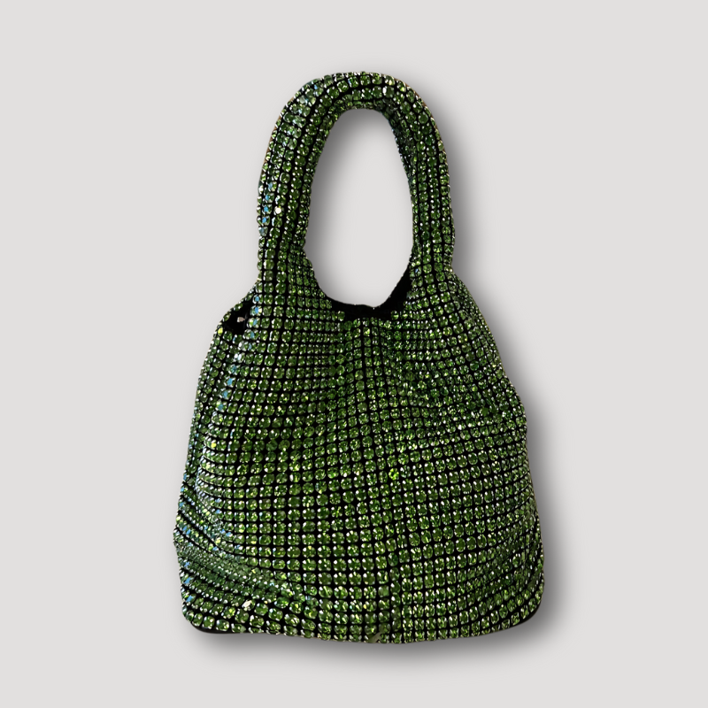 Crystal Bucket Glittering Rhinestones Mini Tote Bag