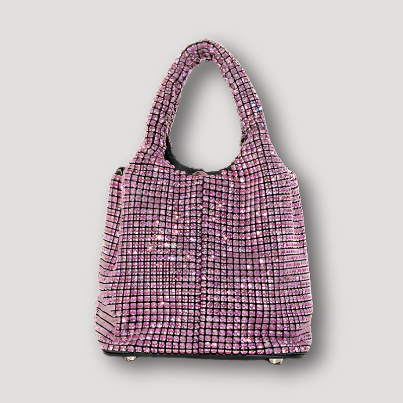 Crystal Bucket Glittering Rhinestones Mini Tote Bag