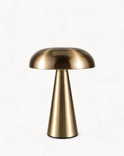 Gold LED Mushroom Lamp - Cordless - Rechargeable