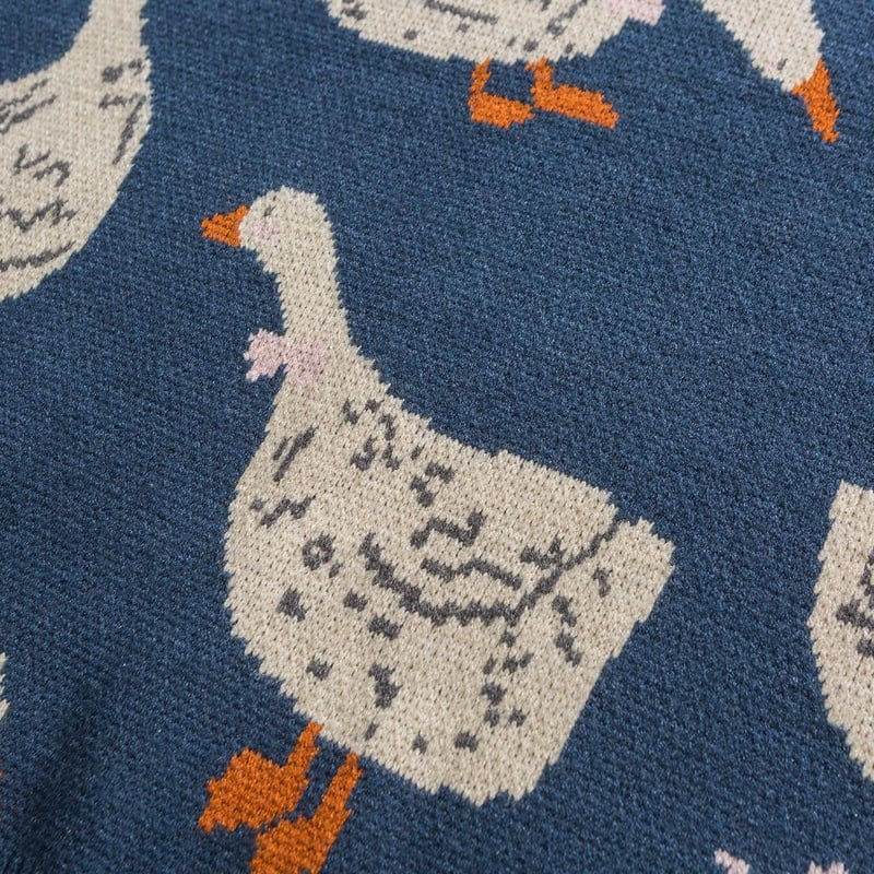 Goose Duck Pattern Graphic Knitted Sweaters