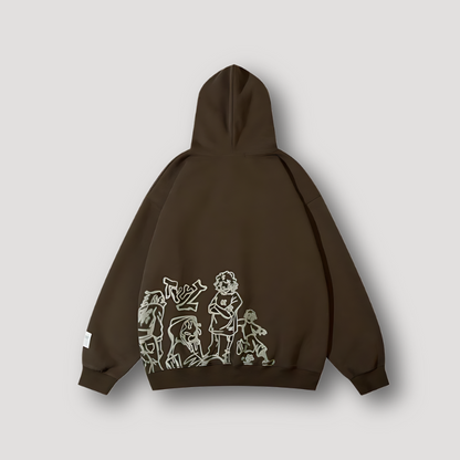 Graffiti Style Cartoon Graphic Hoodie