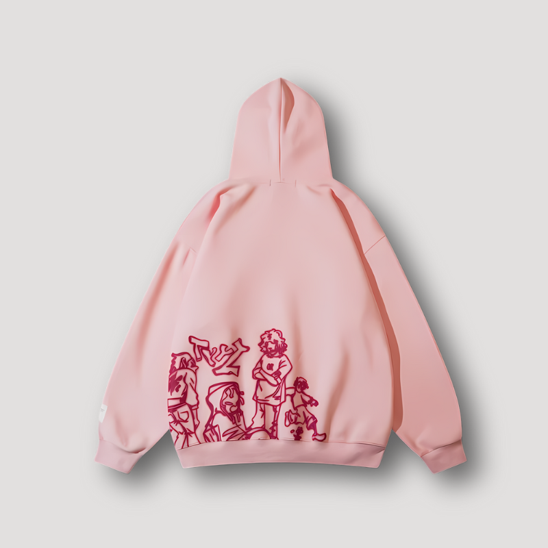 Graffiti Style Cartoon Graphic Hoodie