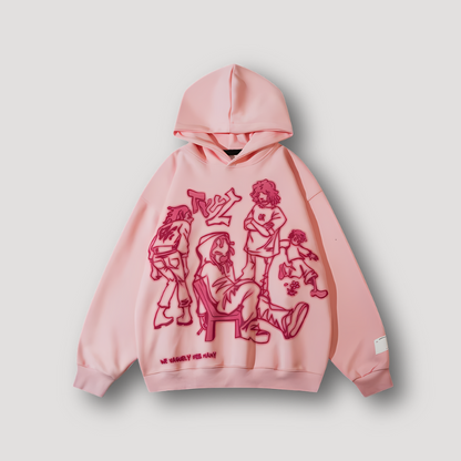 Graffiti Style Cartoon Graphic Hoodie