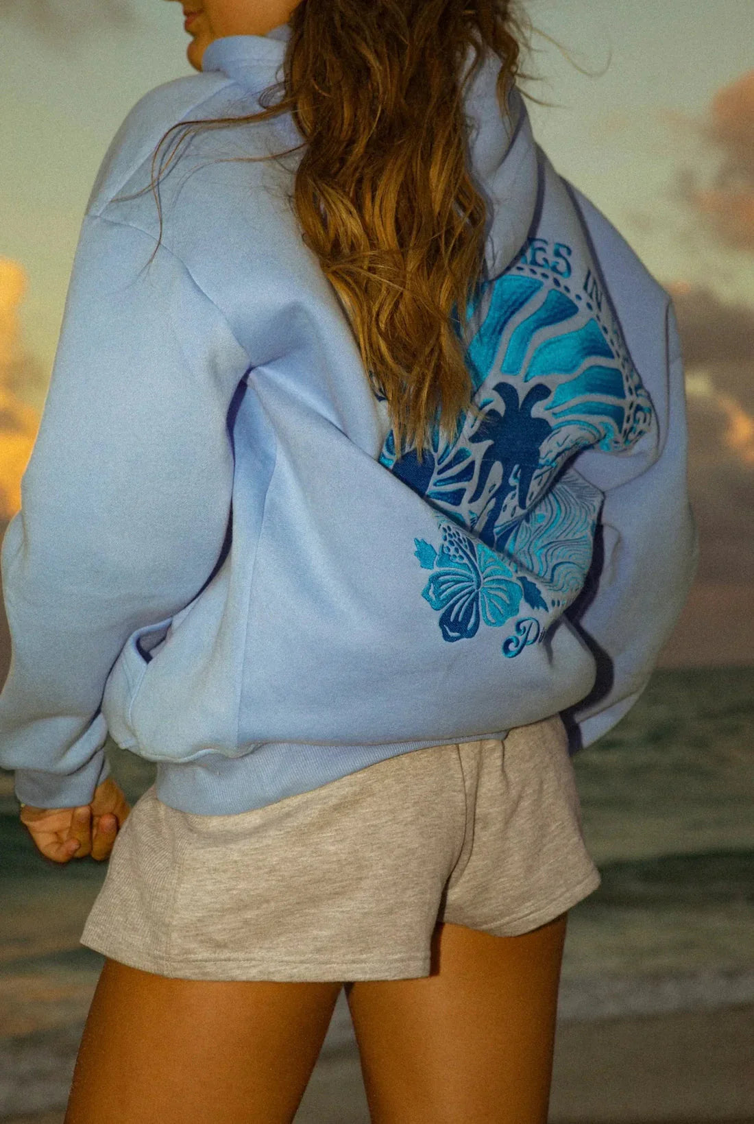 Graphic Hoodie Oversized Jacket - Cotton Blend - Soft Fleece