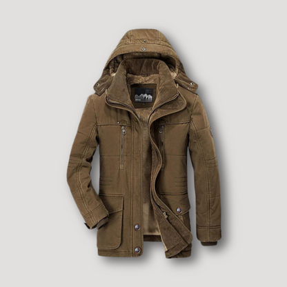 Fleece Lining Hooded Winter Jacket Men Sale