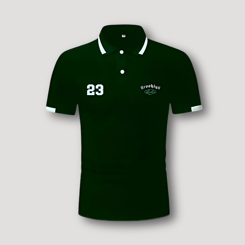 Brooklyn 23 Slim Fit Green Polo Shirts