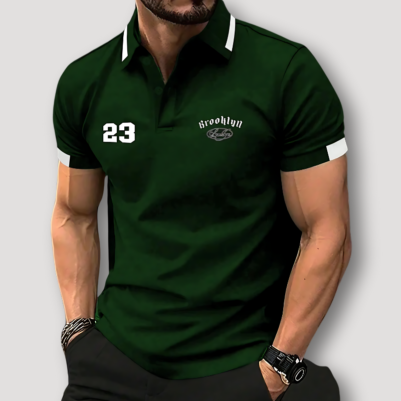 Brooklyn 23 Slim Fit Green Polo Shirts