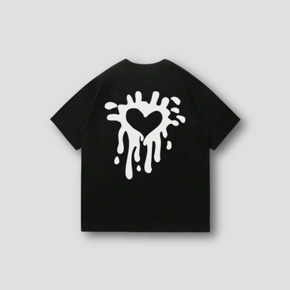 Heart Paint Dripping Graphic T Shirts for Men