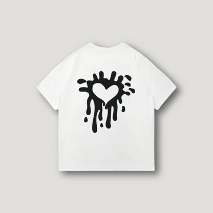 Heart Paint Dripping Graphic T Shirts for Men