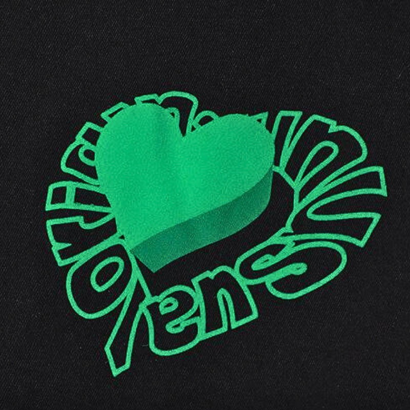 Unsual Original - Green Heart Graphic T Shirt