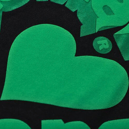 Unsual Original - Green Heart Graphic T Shirt