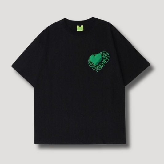 Unsual Original - Green Heart Graphic T Shirt