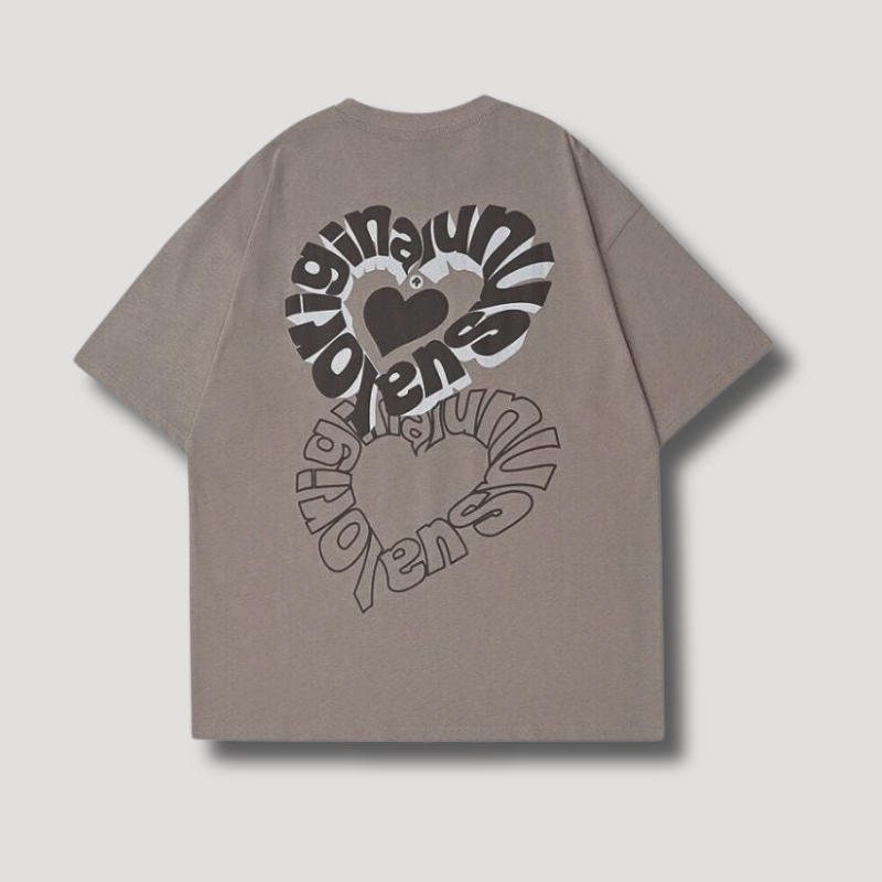 Unsual Original - Green Heart Graphic T Shirt