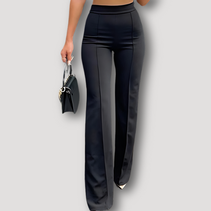 Slim Fitted High Waisted Stretchy Flared Pants Women