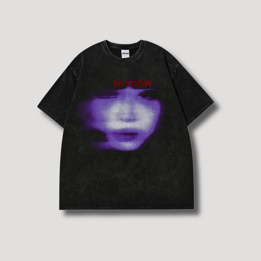 Shadow Girl Face Graphic T shirt