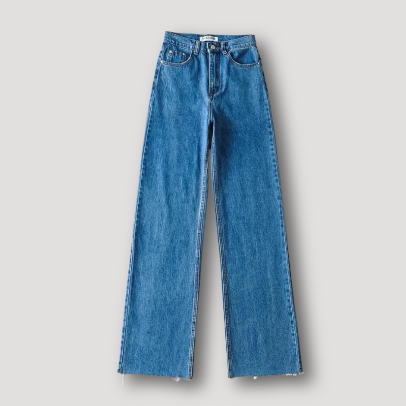 High-Rise Straight Leg Casual Minimalist Classic Denim Jeans