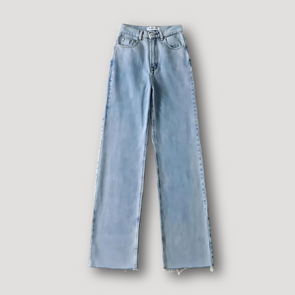 High-Rise Straight Leg Casual Minimalist Classic Denim Jeans