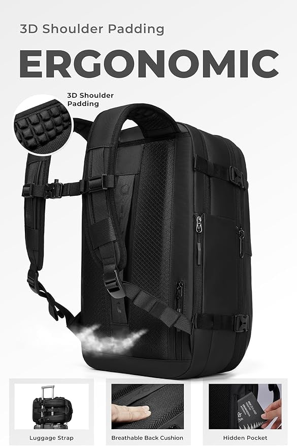 Air Travel Bag - Travel Backpack - Lightweight Nylon - Compact - Men's & Women's Carry-On