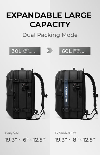 Air Travel Bag - Travel Backpack - Lightweight Nylon - Compact - Men's & Women's Carry-On