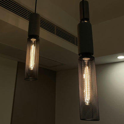 Industry Concrete Pendant Light - Adjustable Wire - Vintage Element