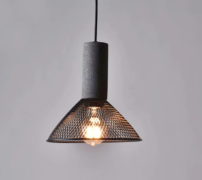 Industry Concrete Pendant Light - Adjustable Wire - Vintage Element