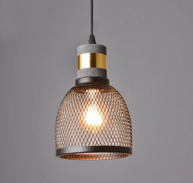 Industry Concrete Pendant Light - Adjustable Wire - Vintage Element