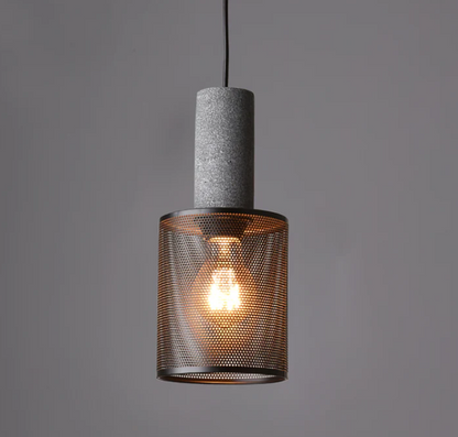 Industry Concrete Pendant Light - Adjustable Wire - Vintage Element