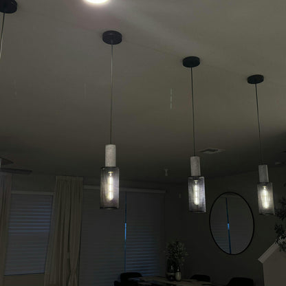 Industry Concrete Pendant Light - Adjustable Wire - Vintage Element