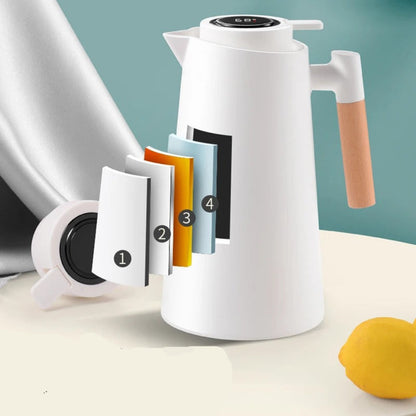 Insulated Thermos Flask - 1 Litre Vacuum Flask - Smart Temperature Display - Non Electric