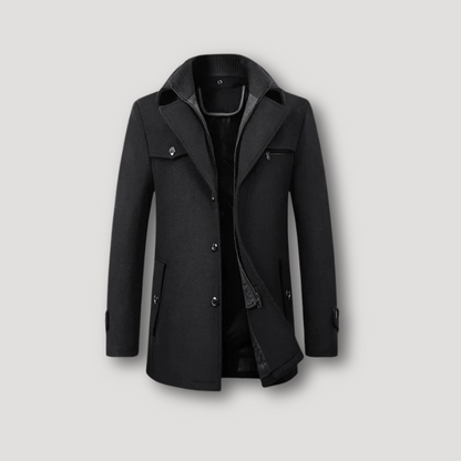 Formal Outerwear Wool Coat for Men