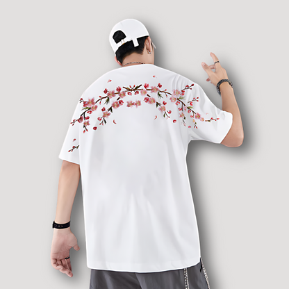 Cherry Blossom Sakura Short Sleeve Graphic Tee T Shirt